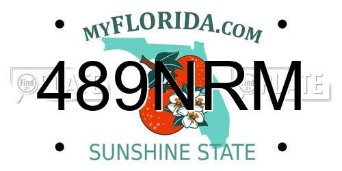 489NRM Florida License Plate
