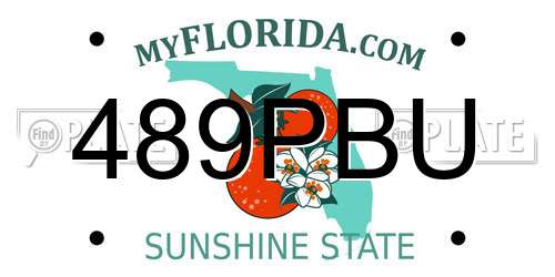 489PBU Florida License Plate