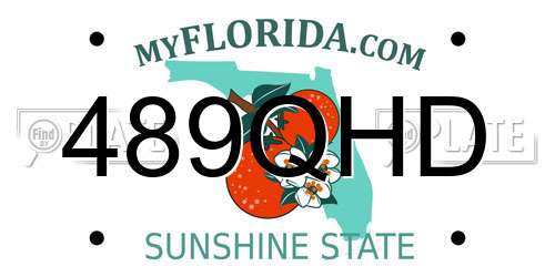 489QHD Florida License Plate