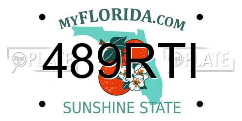 489RTI Florida License Plate