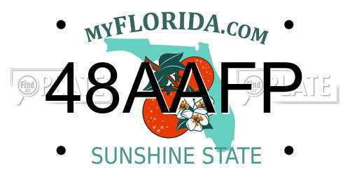 48AAFP Florida License Plate