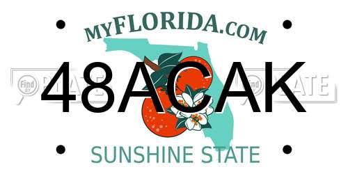 48ACAK Florida License Plate