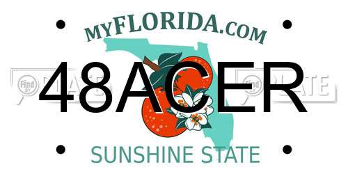48ACER Florida License Plate