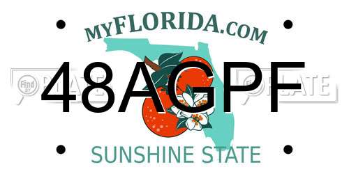 48AGPF Florida License Plate
