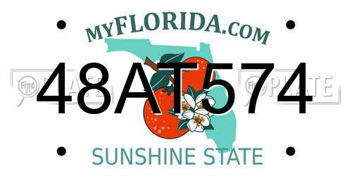 48AT574 Florida License Plate