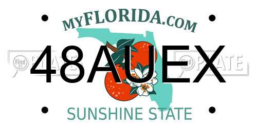 48AUEX Florida License Plate