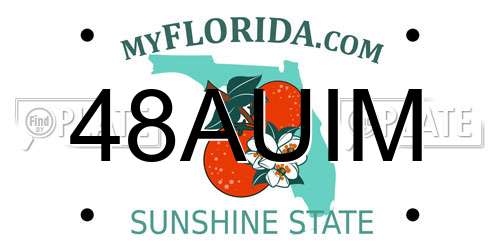 48AUIM Florida License Plate