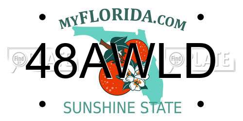 48AWLD Florida License Plate