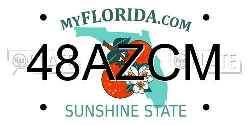 48AZCM Florida License Plate
