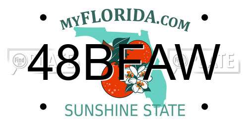 48BFAW Florida License Plate