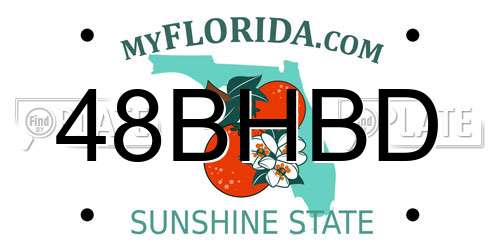 48BHBD Florida License Plate