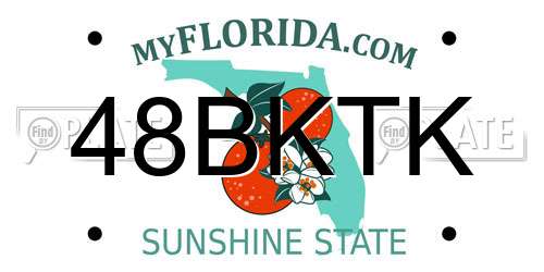 48BKTK Florida License Plate
