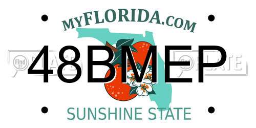 48BMEP Florida License Plate