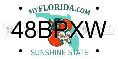 48BPXW Florida License Plate
