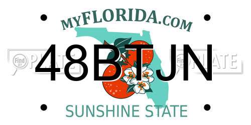 48BTJN Florida License Plate
