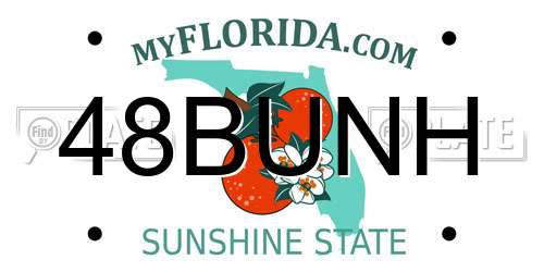 48BUNH Florida License Plate