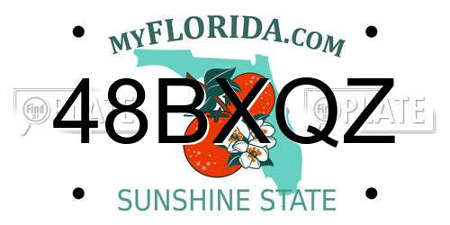 48BXQZ Florida License Plate