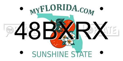 48BXRX Florida License Plate