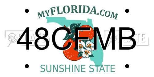 48CFMB Florida License Plate