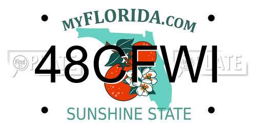 48CFWI Florida License Plate