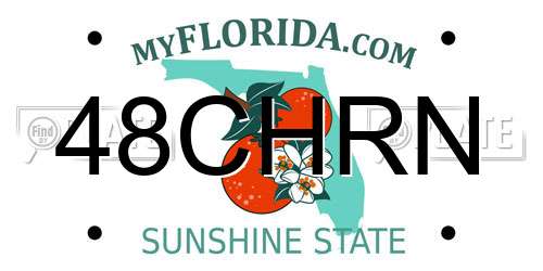 48CHRN Florida License Plate