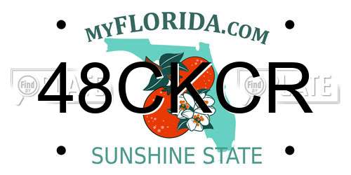 48CKCR Florida License Plate