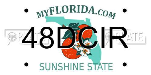 48DCIR Florida License Plate