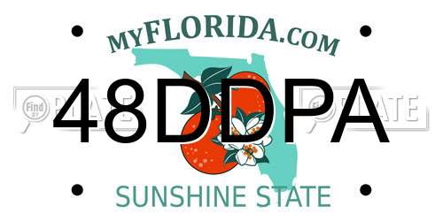 48DDPA Florida License Plate