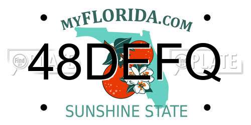 48DEFQ Florida License Plate