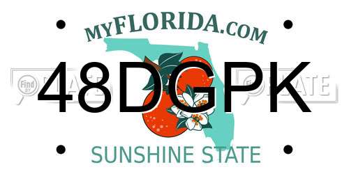 48DGPK Florida License Plate