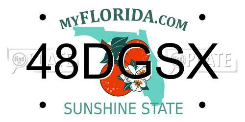 48DGSX Florida License Plate