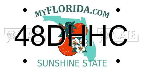 48DHHC Florida License Plate