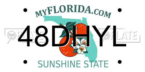 48DHYL Florida License Plate