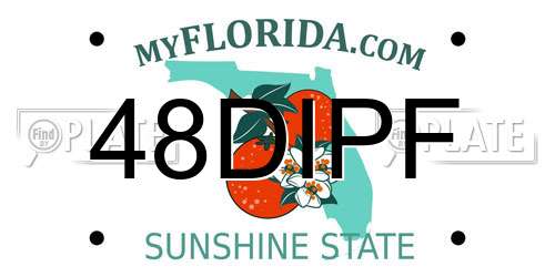 48DIPF Florida License Plate