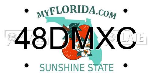 48DMXC Florida License Plate