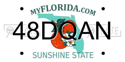 48DQAN Florida License Plate