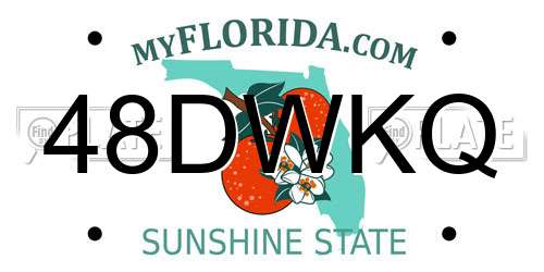 48DWKQ Florida License Plate
