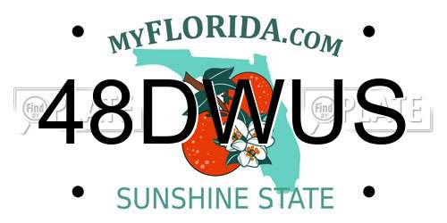 48DWUS Florida License Plate