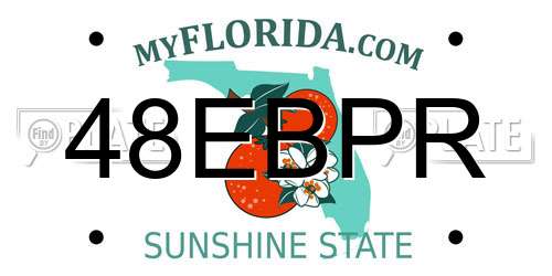 48EBPR Florida License Plate