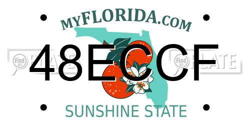48ECCF Florida License Plate
