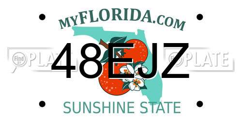 48EJZ Florida License Plate