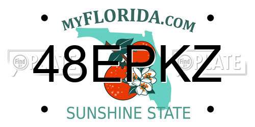48EPKZ Florida License Plate