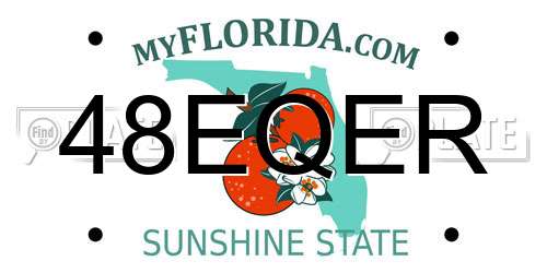48EQER Florida License Plate