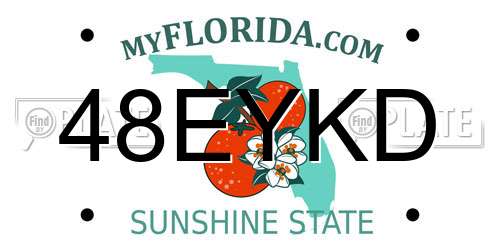 48EYKD Florida License Plate