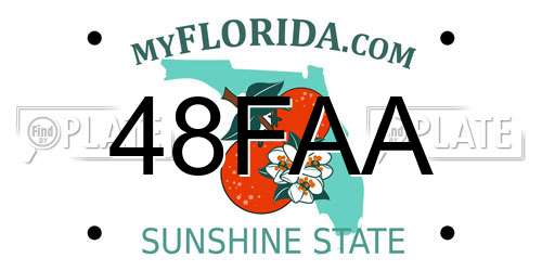 48FAA Florida License Plate