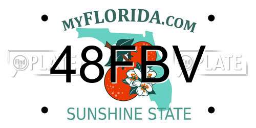 48FBV Florida License Plate