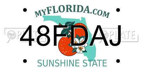 48FDAJ Florida License Plate