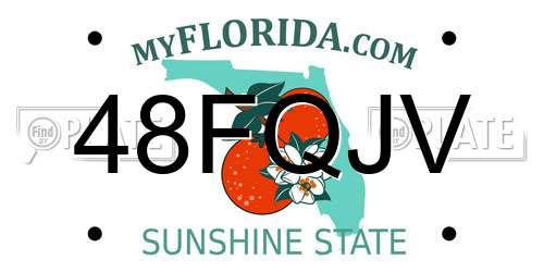 48FQJV Florida License Plate