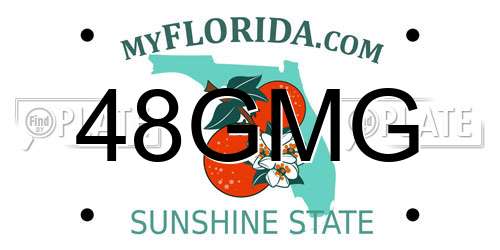48GMG Florida License Plate