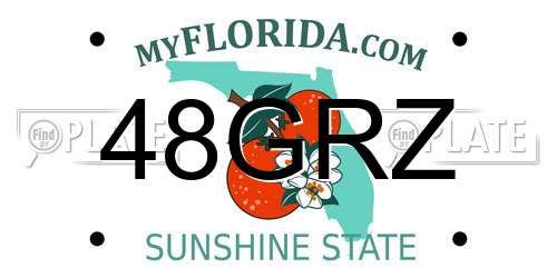48GRZ Florida License Plate